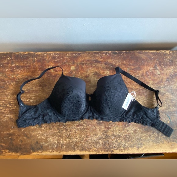 NWT Barr Necessities T-Shirt Bra Black Floral 32DDD - Picture 6 of 6